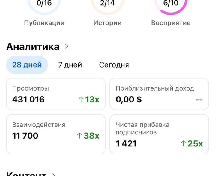 Статистика второй площадки: 431 016 просмотров